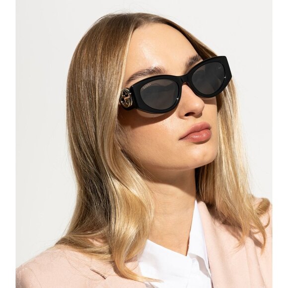 NEW GUCCI GG1824S 001 BLACK WOMEN SUNGLASSES GUCCI - Picture 3 of 12